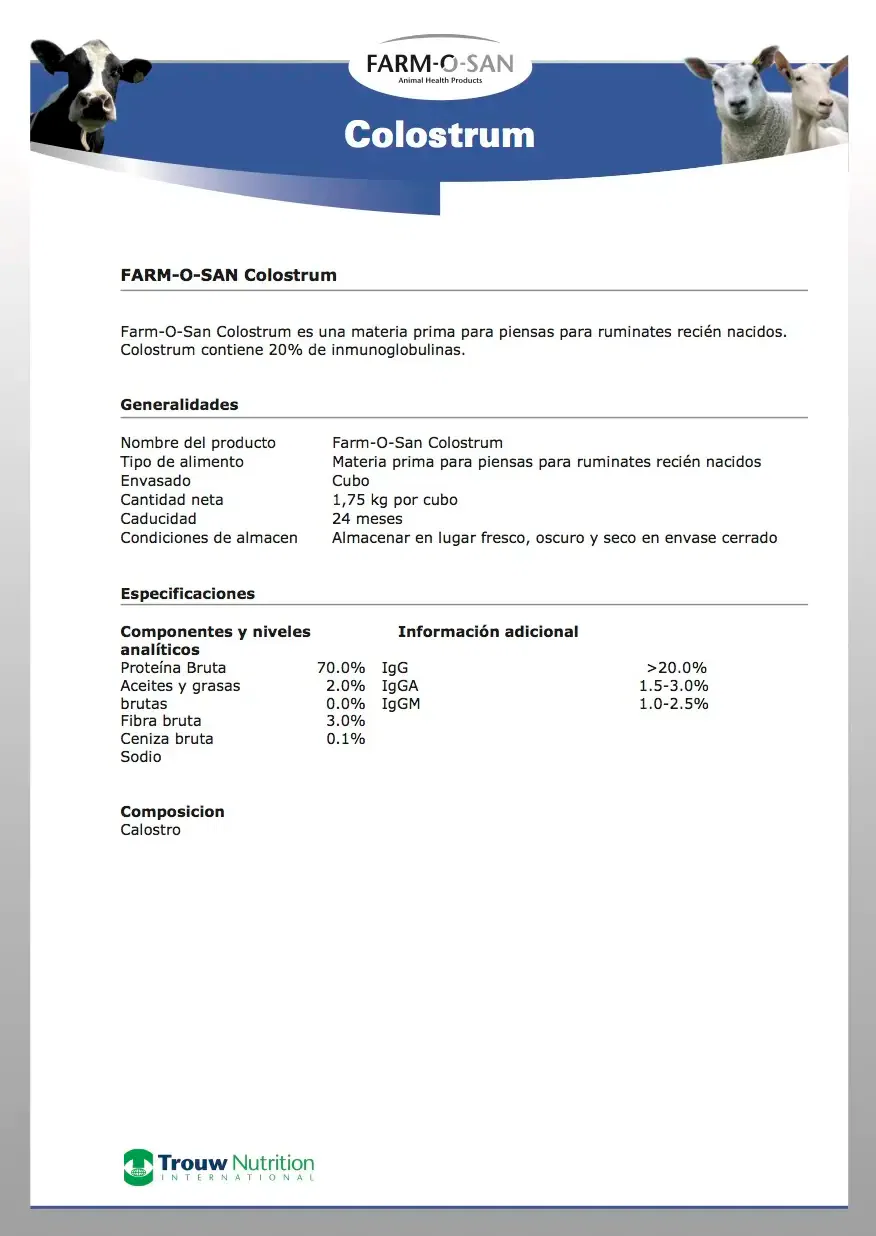 Farm-O-San Colostrum - Imagen 3